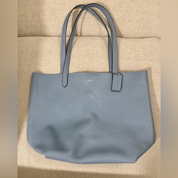 Coach Handbags - NWOT Coach Dusty Blue Leather Tote